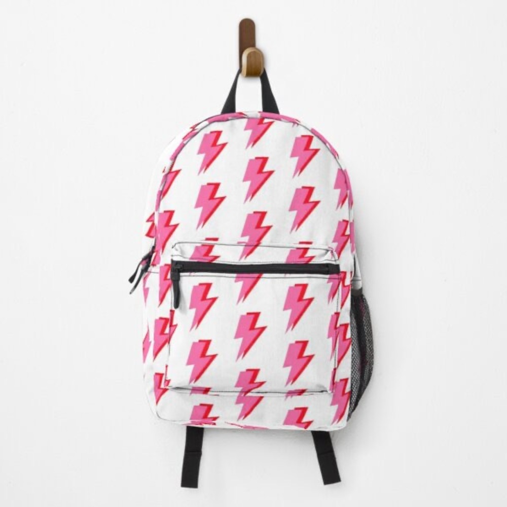 Red bubble, Brand new pink and red lightning bolt backpack
